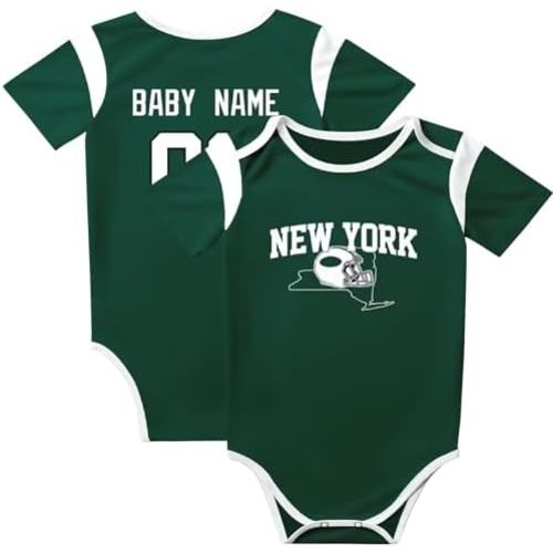 KREDE Baby Clothes Personalized Unisex Bodysuit Custom Baby Name Number for Baby Boy Girl