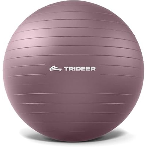 Trideer Exercise Ball Yoga Ball,Office Seating & Balance Ball Chair, Stability Ball for Pilates, Physical Therapy,Core Training & Balance Improvement & Stretching