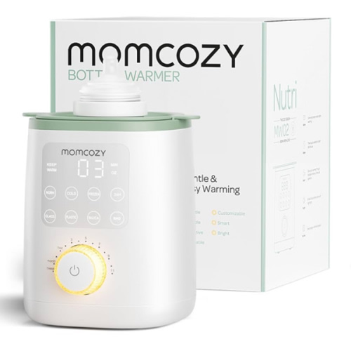 Momcozy Retain Nutrients Bottle Warmer, 9-in-1 Baby Bottle Warmer with Night Light, Accurate Temperature to Preserve Fullest Nutrients in Breast Milk, Bottle Warmers for All Bottles