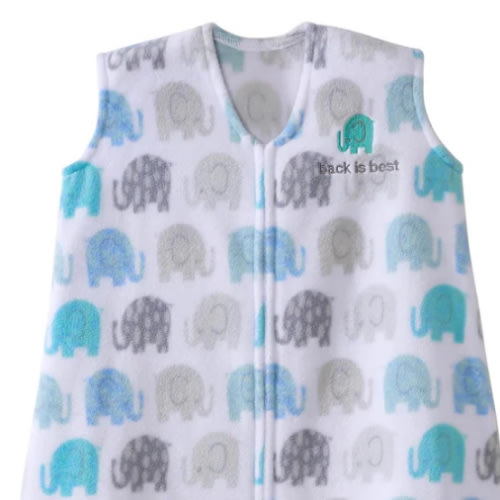 Elephant Print Micro-Fleece Wearable Baby Blanket S | HALO