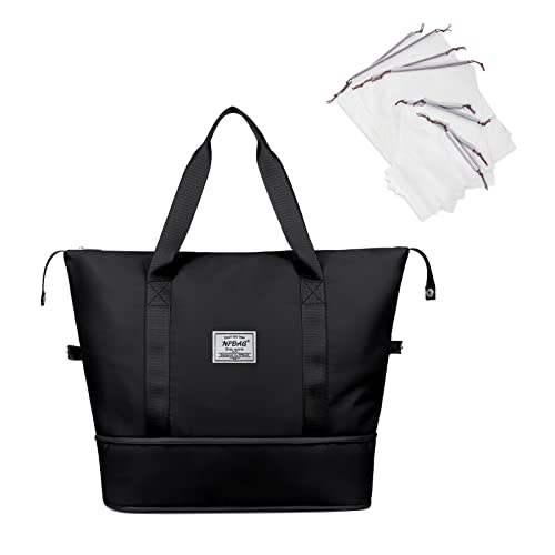 NPBAG Women Travel Duffel, Multi Functional Large Expandable Weekender Carry-on Tote, Gym Workout Overnight Bag, Mommy Hospital Bag for Labor and Delivery