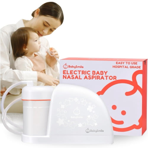 BabySmile Baby Nasal Aspirator BPA Free & 3X Stronger Suction | for Mucus, Snot & Boogers | Easy to Use & Easy to Clean