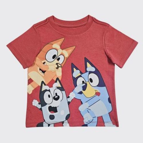 Toddler Boys' Bluey Short Sleeve T-Shirt - Red 5T