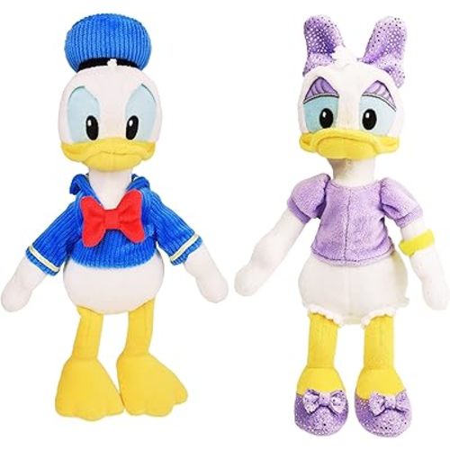 Disney Junior Mickey Mouse and Minnie Mouse Beanbag Plushie 2-Pack, Stuffed Animals