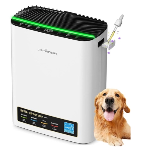 Jafända Air Purifiers for Home Cover Up to 1226ft², Allergen HEPA Air Filter with PM2.5 Sensor, Auto Mode& Timer, Aromatherapy, 22 dB Quiet Air Cleaner for Pet Dander,Hair, Allergies, Dust,VOCs