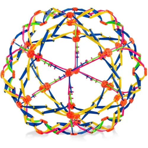 4E's Novelty Expandable Breathing Ball - Stress Reliever Fidget Toy (Colors May Vary) for Yoga, Anxiety, Deep Breathing, ADHD - Expanding Sphere from 5.6" to 12.5" for Kids & Adults (1)