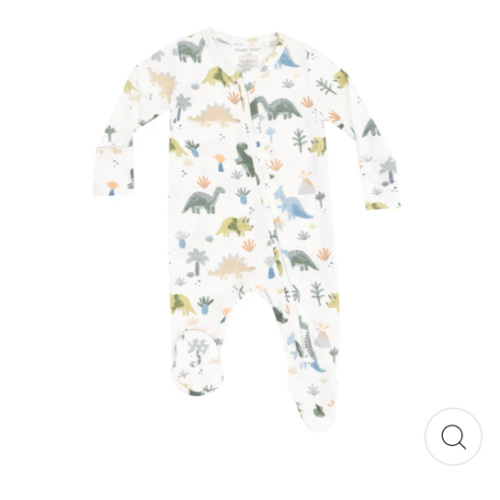 2 Way Zipper Footie - Soft Dinos