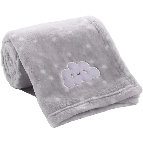 CREVENT 30''X40'' Cute Cozy Fluffy Warm Baby Blanket for Boys Infants Toddlers' Bedding Crib Cot Stroller, Baby Shower Birthday Newborn's Gift - Grey Cloud