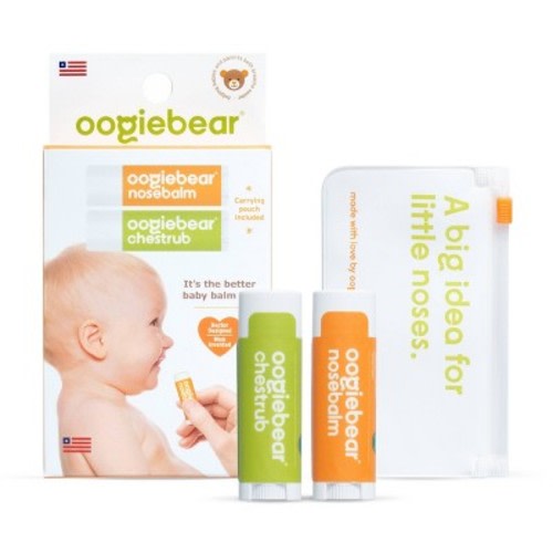oogiebear Organic Mini Nosebalm and Chestrub Baby Care Kit