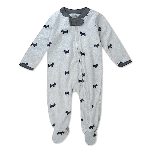 HonestBaby Baby Boys' Sleep and Play Footed Pajamas One-Piece Sleeper Jumpsuit Zip-front Pjs Organic Cotton