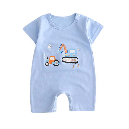 Qulqfy Baby Pjs Girl Clearance Short Sleeve Crew Neck Casual Jumpsuit Baby Onesies for Boys Set