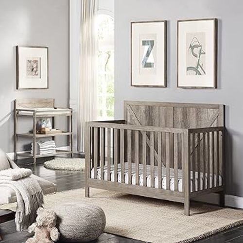 Suite Bebe Barnside 4-in-1 Convertible Baby Crib in Vintage Chestnut