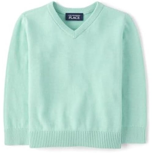 The Children's Place Baby Boys' and Toddler Long Sleeve V-Neck Pullover Sweater