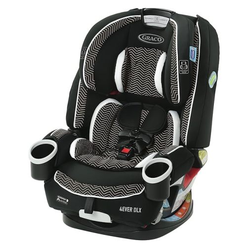Graco 4Ever DLX 4-in-1, 10 Years Use Infant to Toddler Car Seat, Zagg, Includes Rear Facing, Forward Facing, Highback Booster & Backless Booster Seat options