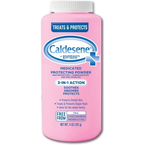 Caldesene Medicated Protecting Body Powder with Zinc Oxide and Cornstarch, Talc Free, 5 Oz