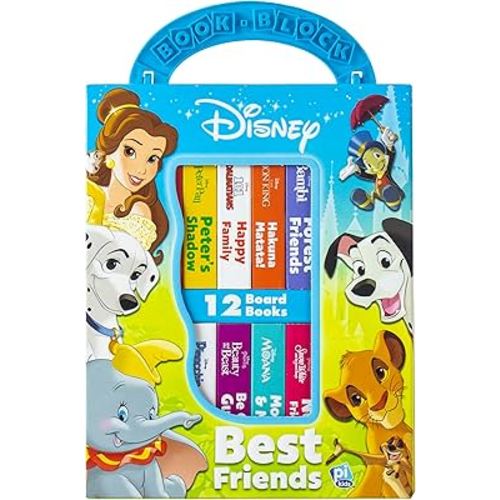 Disney Lion King, Moana, and more! - Best Friends My First Library Board Book Block 12-Book Set - PI Kids