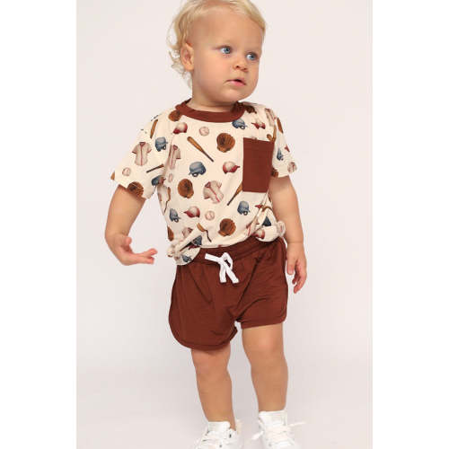 Baseball Bamboo Varsity Short Set - T-shirt & Shorts