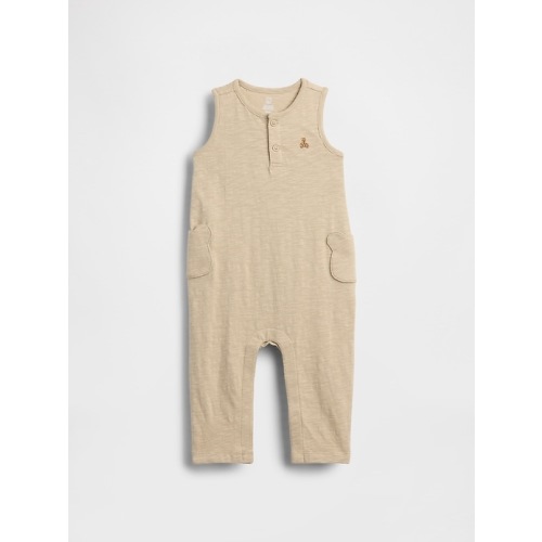 Baby Organic Cotton Bear Pocket One-Piece