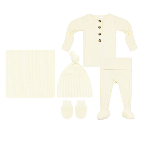 Quinn Ribbed Newborn Hat Bundle (Top + Bottom) – Lou Lou & Company