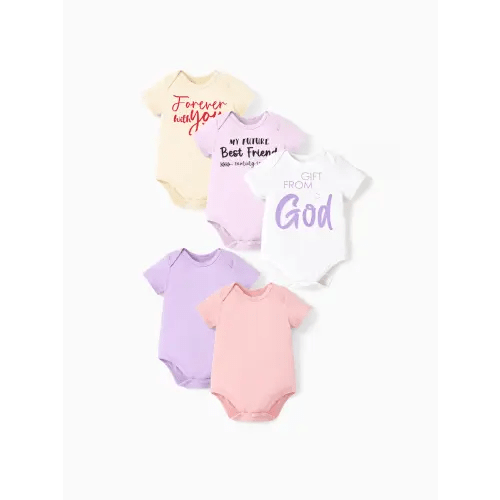 Bamboo 5-Pack Baby Boy/Girl Casual Romper Only $39.99 PatPat US Mobile