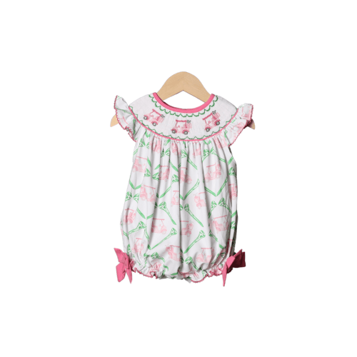 Smocked Pink Golf Cart Bubble