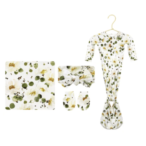Thea Newborn Headband Bundle (Gown)