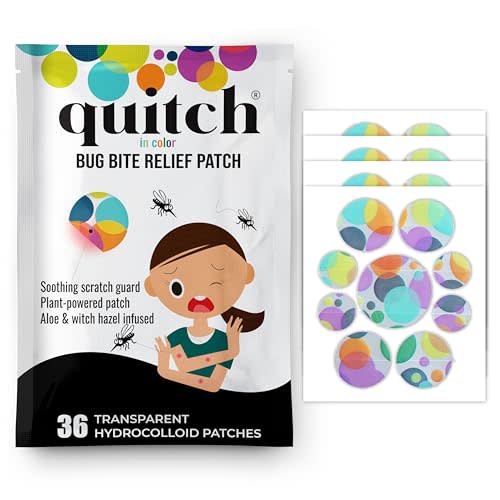 Quitch Mosquito Bite Itch Relief Patch, After Bite Insect Bite Treatment, Anti Itch Cream Alternative, Insect Bite Relief, Cruise, Travel and Camping Essential for Kids