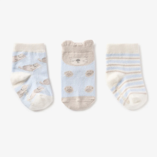 Otter Non Slip Baby Socks 3 pack – Elegant Baby