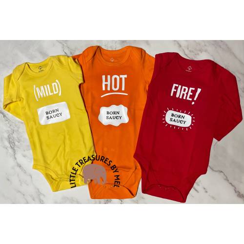 Taco Bell Sauce Bodysuits | Fast Food Bodysuits | Baby Clothing | Baby Gift