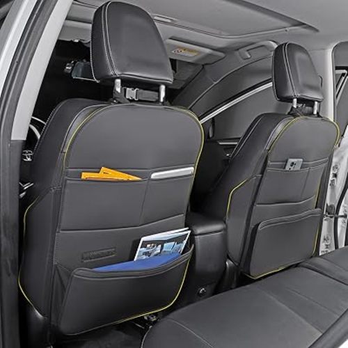 Car Seat Back Protector,Back of Seat Protector for Kids Feet Car Seat,Preventing the Impact of Children Stepping on the Seat Backrest(Black -2 pcs)