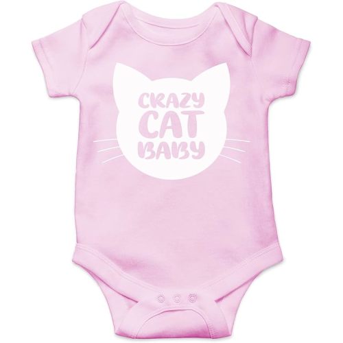 Crazy Cat Baby Bodysuit - Funny Infant Outfit Boy Girl Adorable Unisex Romper Clothing