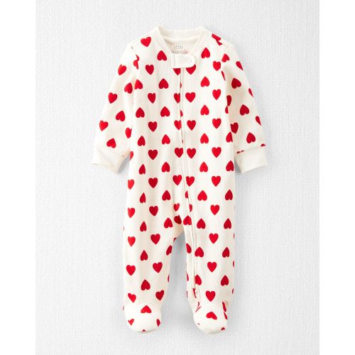 Baby Organic Cotton Sleep & Play Pajamas in Hearts - Little Planet | Carter's
