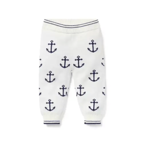 White Anchor Baby Anchor Sweater Pant by Janie and Jack
