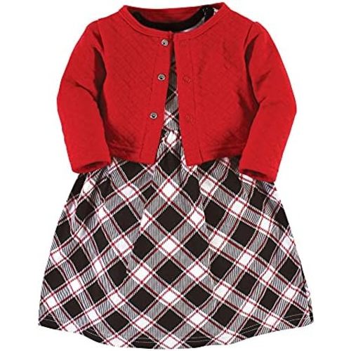 Hudson Baby Girls' One Size Quilted Cardigan and Dress