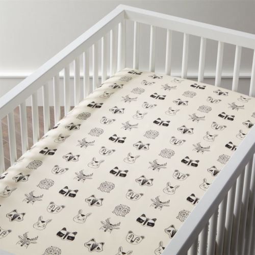 Stay Cool Roxy Marj Woodland Animal Organic Cotton Baby Crib Fitted Sheet