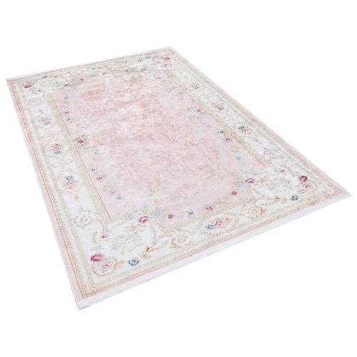 Pink carpet, floral pink classic rug, Washable Carpet, Pink Rug, Floral pink carpet, Rose pattern Rug, Pink Rug For Nursery, Soft pink Rug