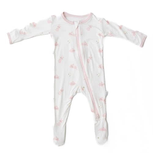 Soft Baby Bamboo Viscose Footie Pajamas, Zipper Closure, 0-24 Months