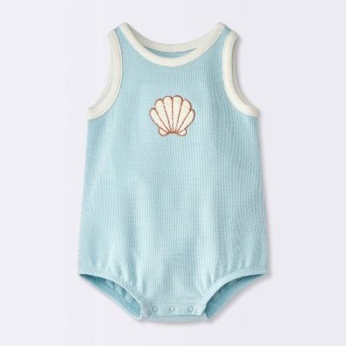 Baby Boys' Chenille Shell Romper - Cloud Island™ Blue 6-9m