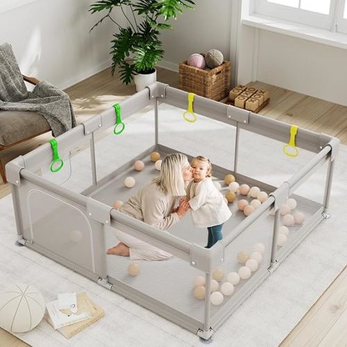 Baby Playpen,Playpen for Babies and Toddlers, Play Pen for Kids, Play Pen for Babies and Toddlers (59 * 59 inch playpen Without mat)