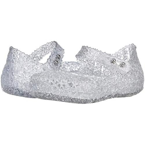 Melissa Mini Campana Papel Flats for Babies, Toddlers - Comfortable & Cute Close-Toe Jelly Flat Shoes with Mary-Jane Strap & Interwoven Cut-Out Design