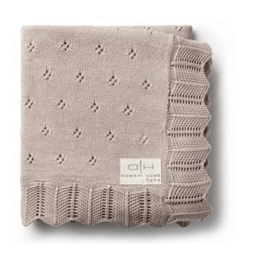 Scalloped Pointelle Blanket