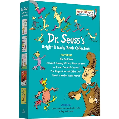 Dr. Seuss Bright & Early Book Boxed Set Collection: The Foot Book; Marvin K. Mooney Will You Please Go Now!; Mr. Brown Can Moo! Can You?, The Shape of ... a Wocket in My Pocket! (Bright & Early Books)