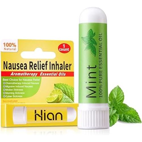 Hion Nausea Relief Inhaler-Mint, 100% Natural Essential Oils Inhalers