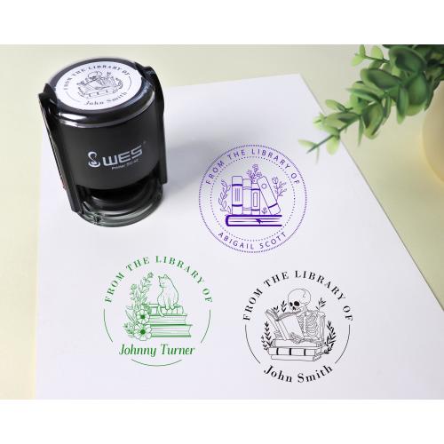 Personalized Book Stamp/From the Library of /Self Inking Stamp/Book Embosser/Ex Libris stamp/Library stamp/Book Lover Gift