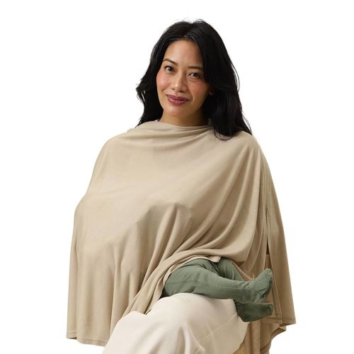 Solly Baby Nursing Cover, Ultra-Breathable, Lightweight Breastfeeding Cover-Up, Buttery-Soft Fabric, Universal Fit, Postpartum Essentials, Newborn Must Haves, Taupe