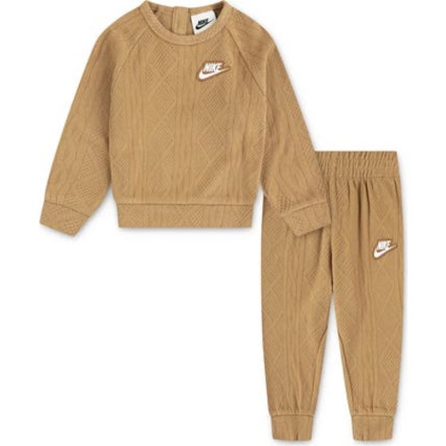 Cable Knit Sweatshirt & Joggers Set, 12M