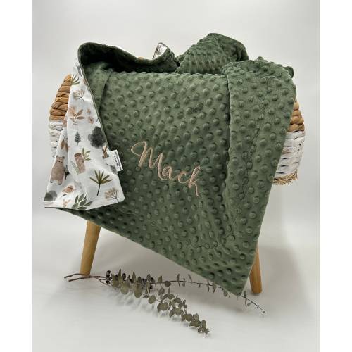 Woodland Forest Blanket, Baby Blanket, Woodland gift, Bear, Personalized blanket, Minky blanklet, blanket with name, blanket gift, forest