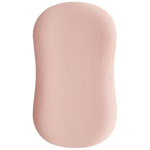 Konssy Muslin Baby Lounger Cover 1 Pack, 100% Cotton Newborn Lounger Sheets, Soft and Breathable Baby Nest Slipcover, Cover Only (Pink)