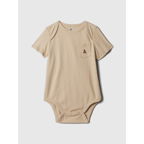 babyGap Mix & Match Pocket Bodysuit in wicker beige