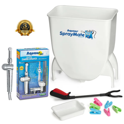 RinseWorks Aquaus :: SprayMate Bundle - Cloth Diaper Sprayer Splatter